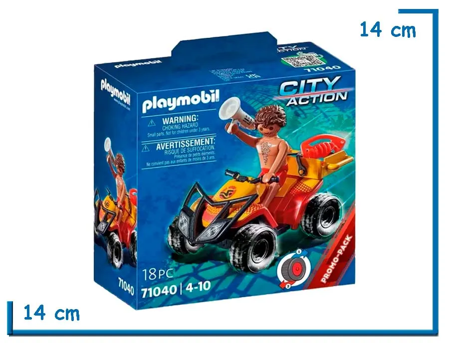 PLAYMOBIL CITY ACTION RESCATE SPEED QUAD PULL-BACK