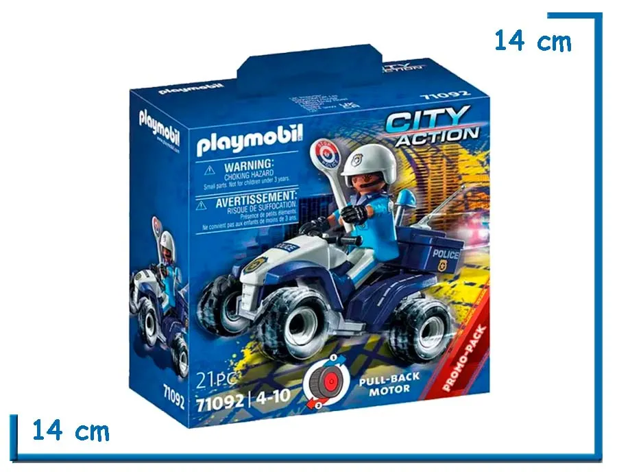 PLAYMOBIL CITY ACTION POLICIA SPEED QUAD PULL-BACK