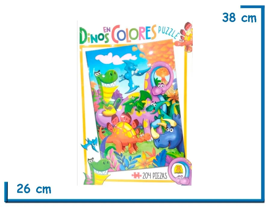 PUZZLE X204 PZS DINO EN COLORES