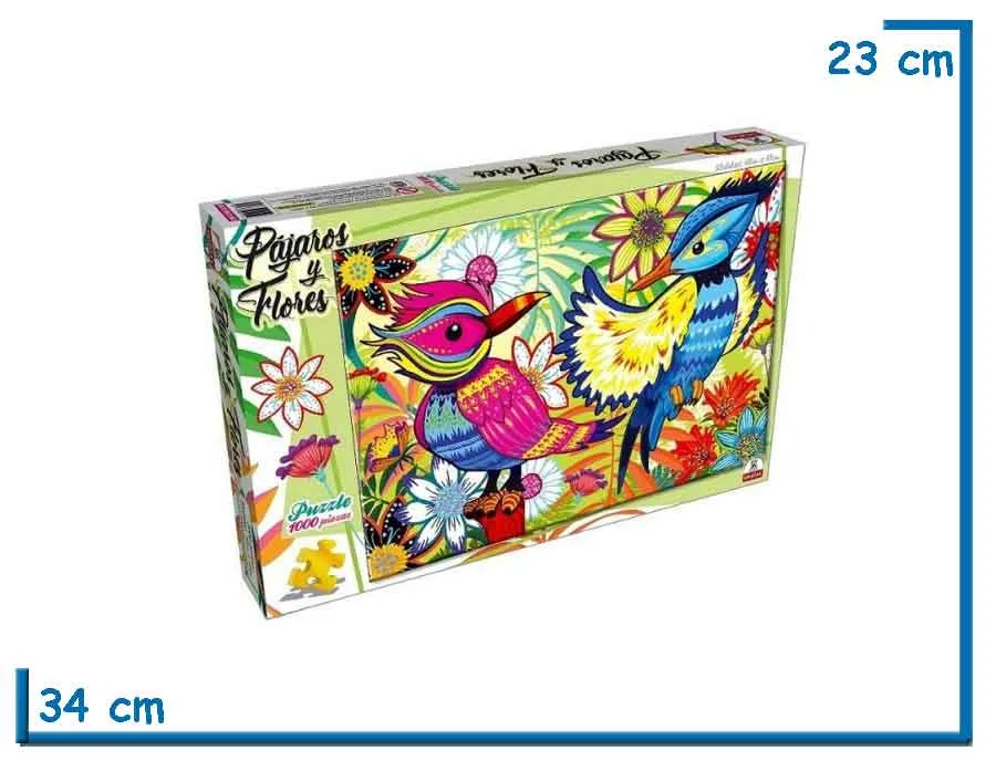 PUZZLE X1000 PZS PAJAROS Y FLORES