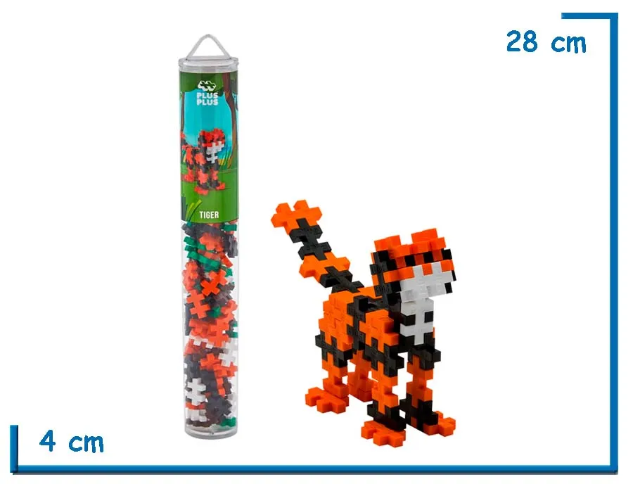 2X1 PLUS-PLUS TIGER ROMPECABEZAS 3D 100PZS