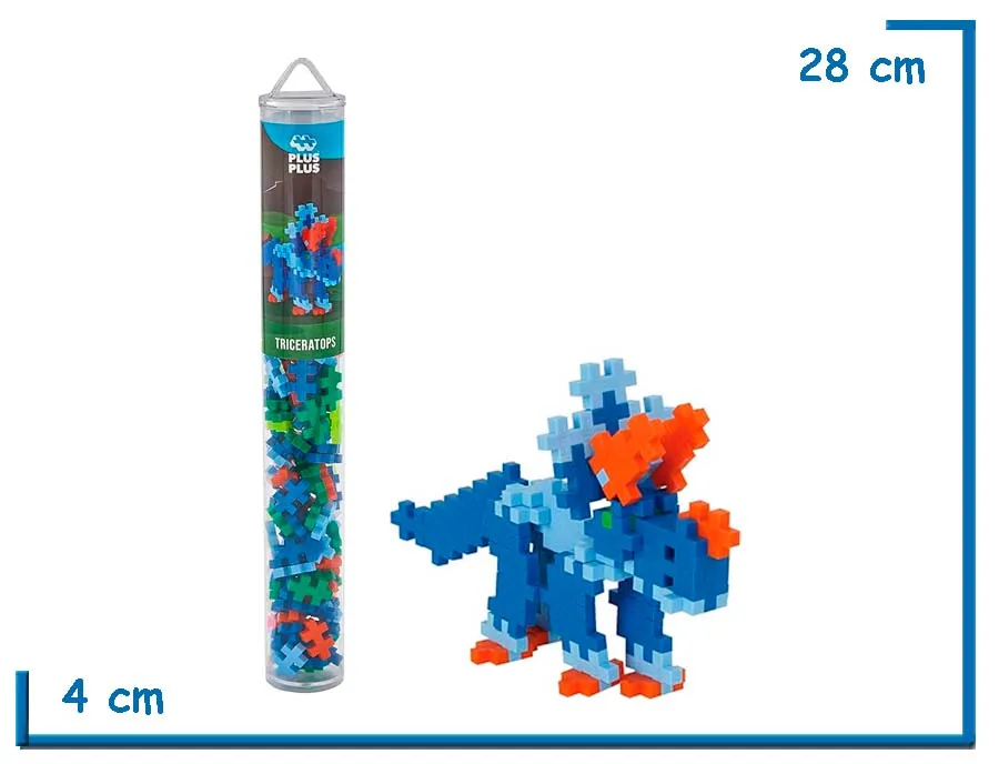 2X1 PLUS-PLUS TRICERATOPS ROMPECABEZAS 3D 100PZS
