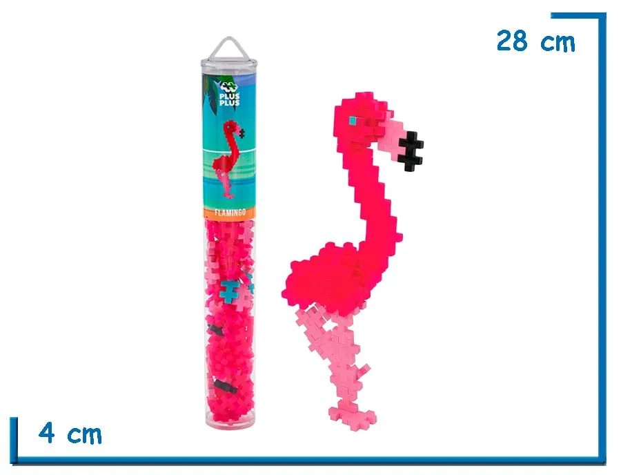 2X1 PLUS-PLUS FLAMINGO ROMPECABEZAS 3D 100PZS