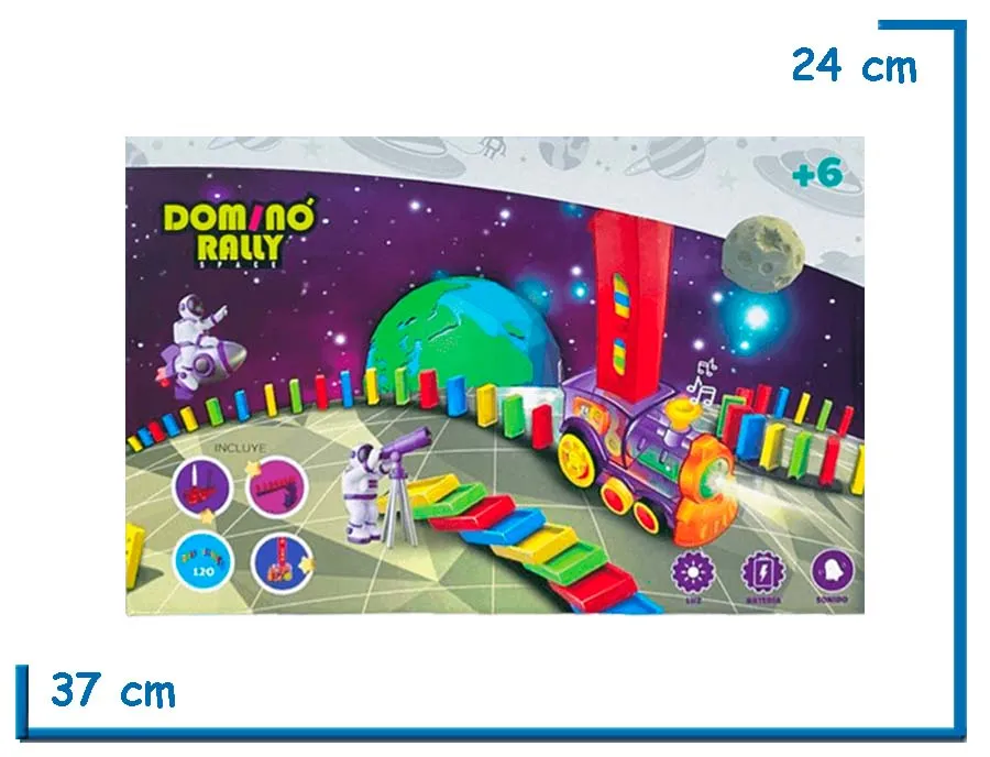 DOMINO RALLY SPACE COHETE 120 PZS (VIOLETA)