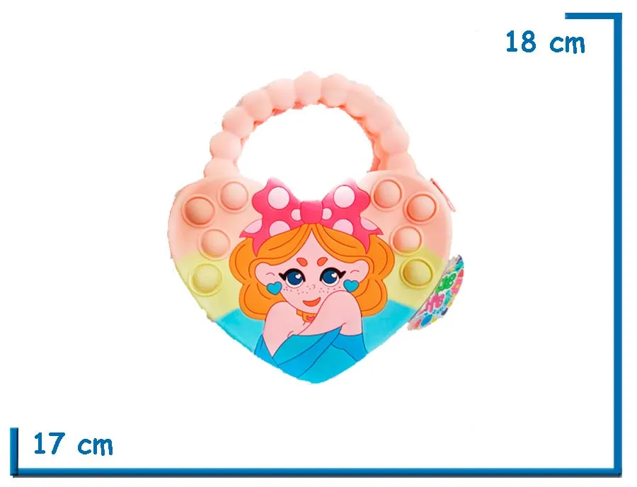 CUTIE LIFE BOLSO POP IT CORAZON CON MANIJA PIEL