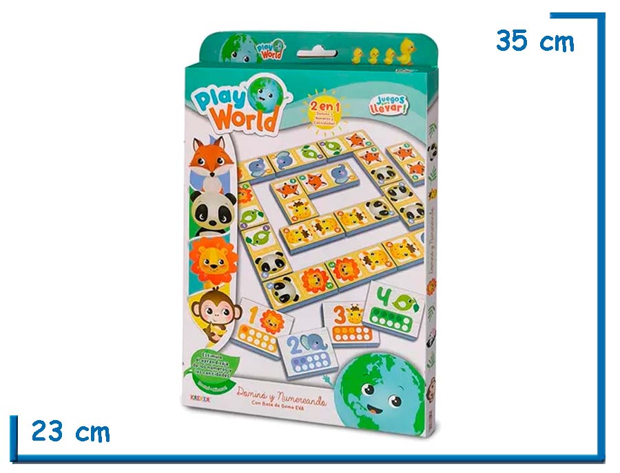 PLAY WORLD DOMINO Y NUMEREANDO CON BASE DE GOMA EVA