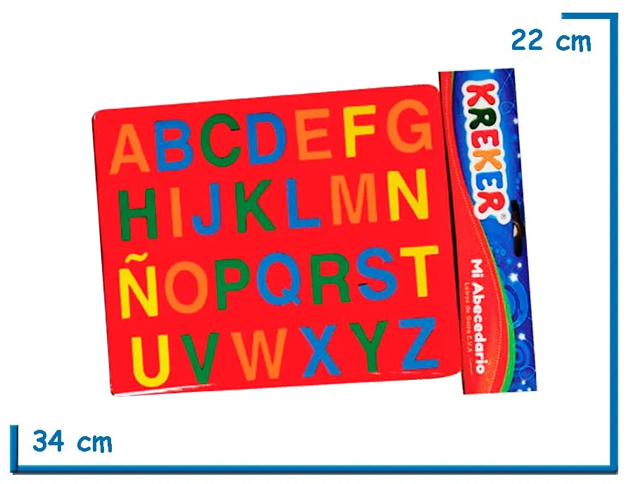 MI ABEDECARIO ENCASTRE DE GOMA EVA COLORES SURTIDOS