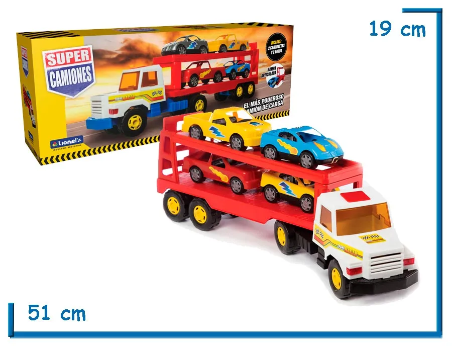 SUPER CAMIONES CAMION MOSQUITO CON 4 AUTOS