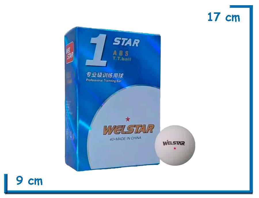 WELSTAR PELOTITAS PING PONG 1 ESTRELLA X6