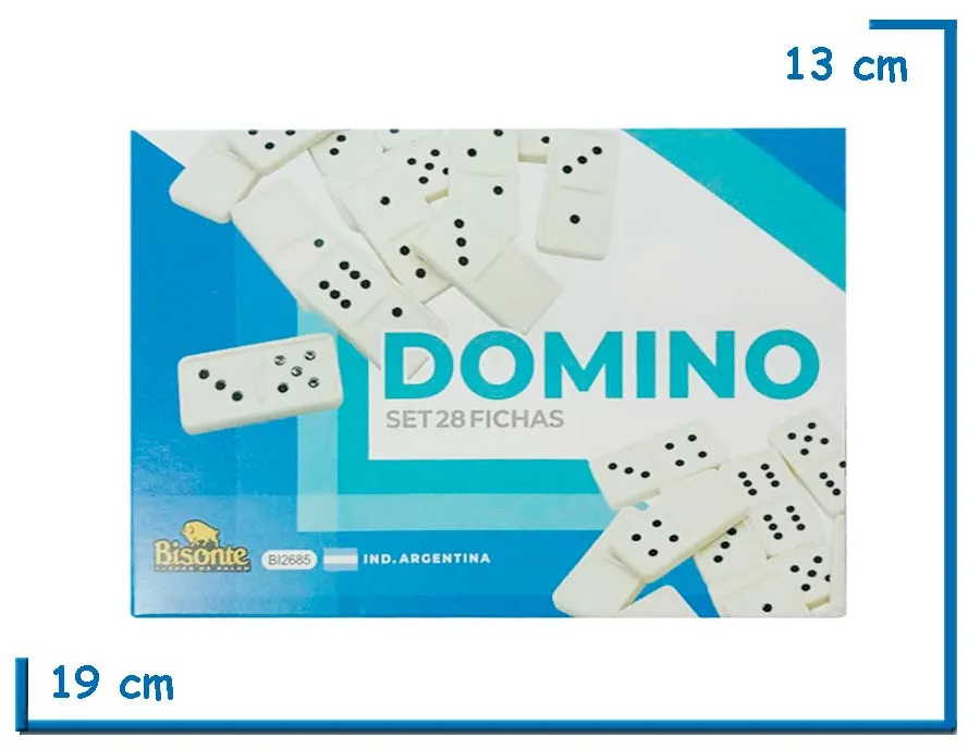 DOMINO SET 26 FICHAS SERIGRAFIADAS