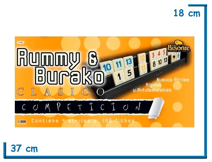 RUMMY BURAKO CLASICO DE COMPETICION