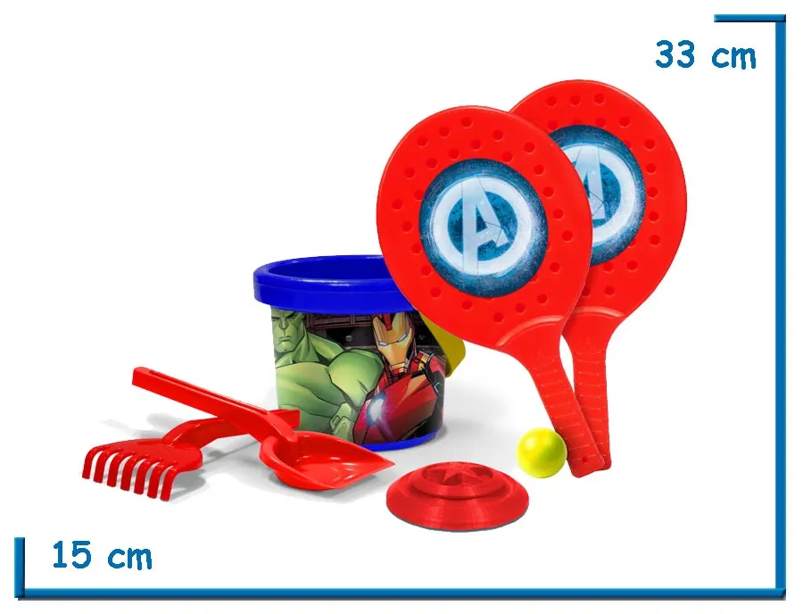 2X1 SET PLAYA CON PALETAS AVENGERS