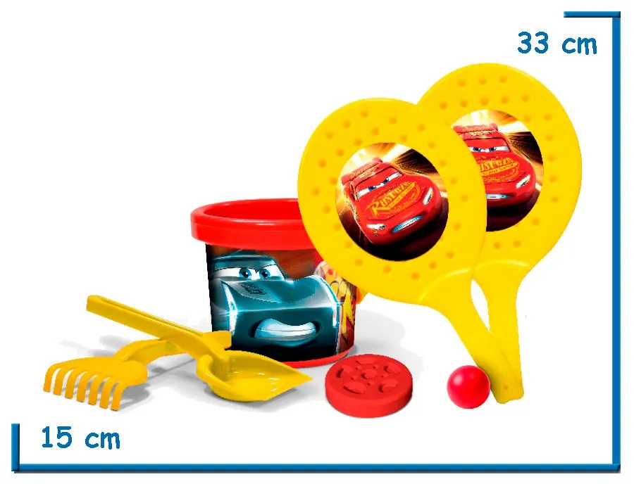 2X1 SET PLAYA CON PALETAS CARS
