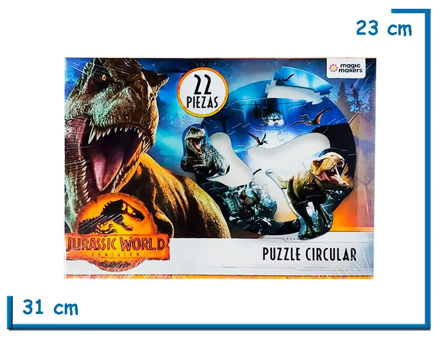 JURASSIC WORLD DOMINION PUZZLE CIRCULAR 22 PZS