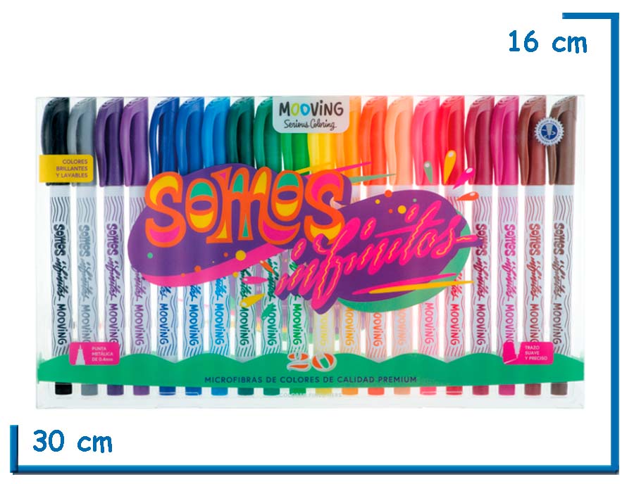 MOOVING SOMOS FINITOS MICROFIBRAS DE COLORES X20