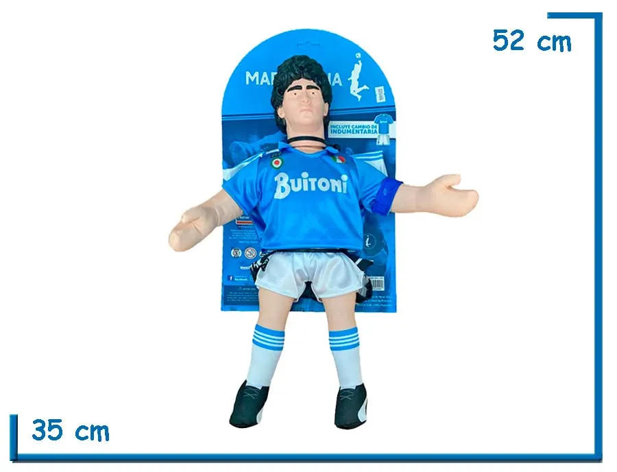 MU¥ECO SOFT AFA MARADONA CON INDUMENTARIA NAPOLI Y SELECCION