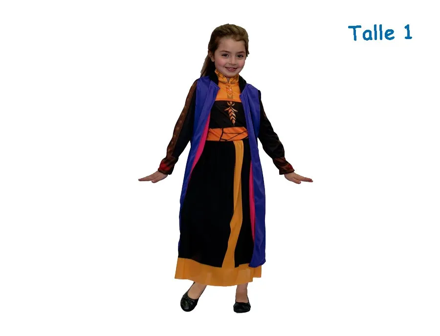 DISFRAZ T.1 FROZEN II ANNA NEGRO CLASICO