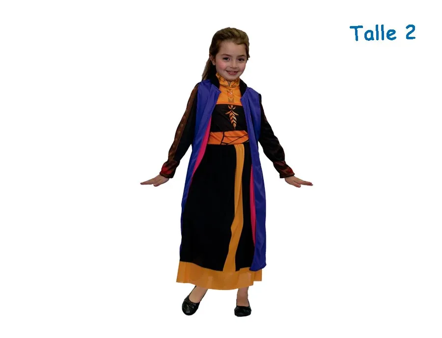 DISFRAZ T.2 FROZEN II ANNA NEGRO CLASICO