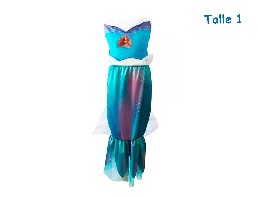 DISFRAZ T.1 ARIEL LA SIRENITA LIVE ACTION CLASICO