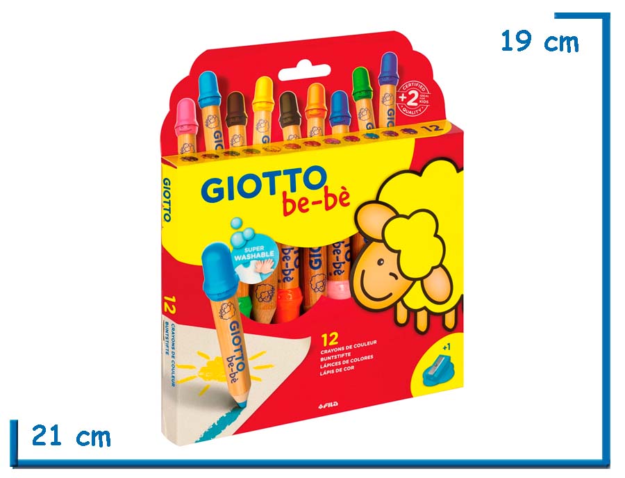GIOTTO BEBE LAPICES DE COLORES X12