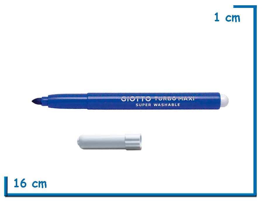 GIOTTO TURBO MAXI MARCADOR AZUL SUPER WASHABLE