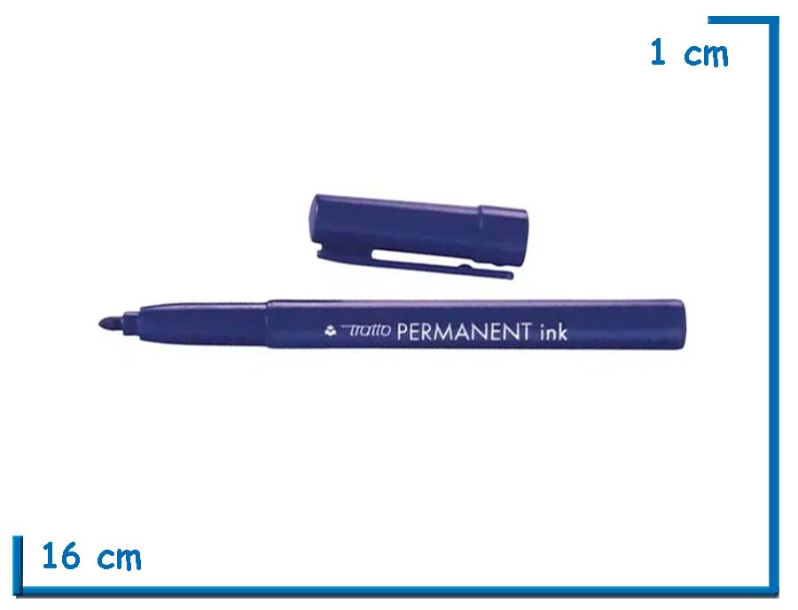 TRATTO PERMANENT INK MARCADOR AZUL