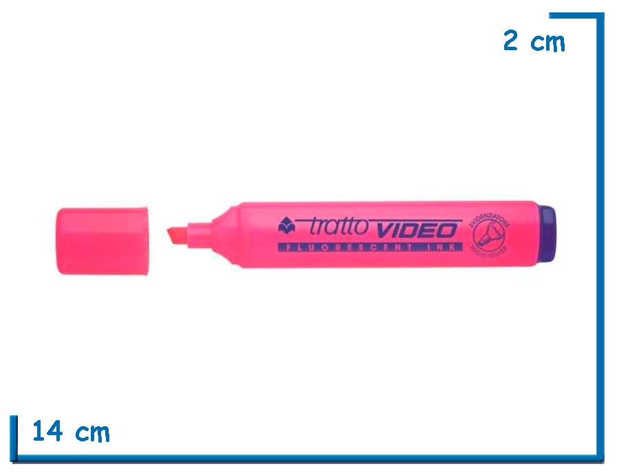 TRATTO VIDEO RESALTADOR ROSA PLANO FLUORESCENT INK