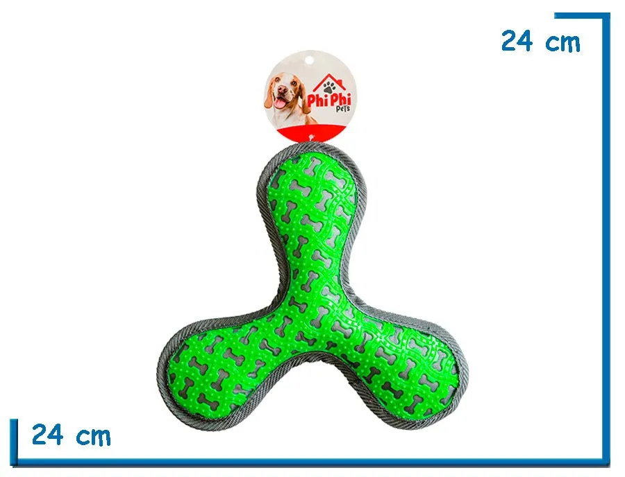 JUGUETE MORDEDOR DE TELA BUMERANG 24CM