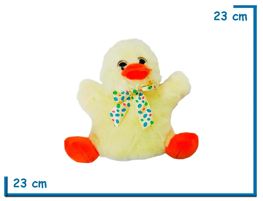 TITERE PATITO CON MOÑO 23 CM