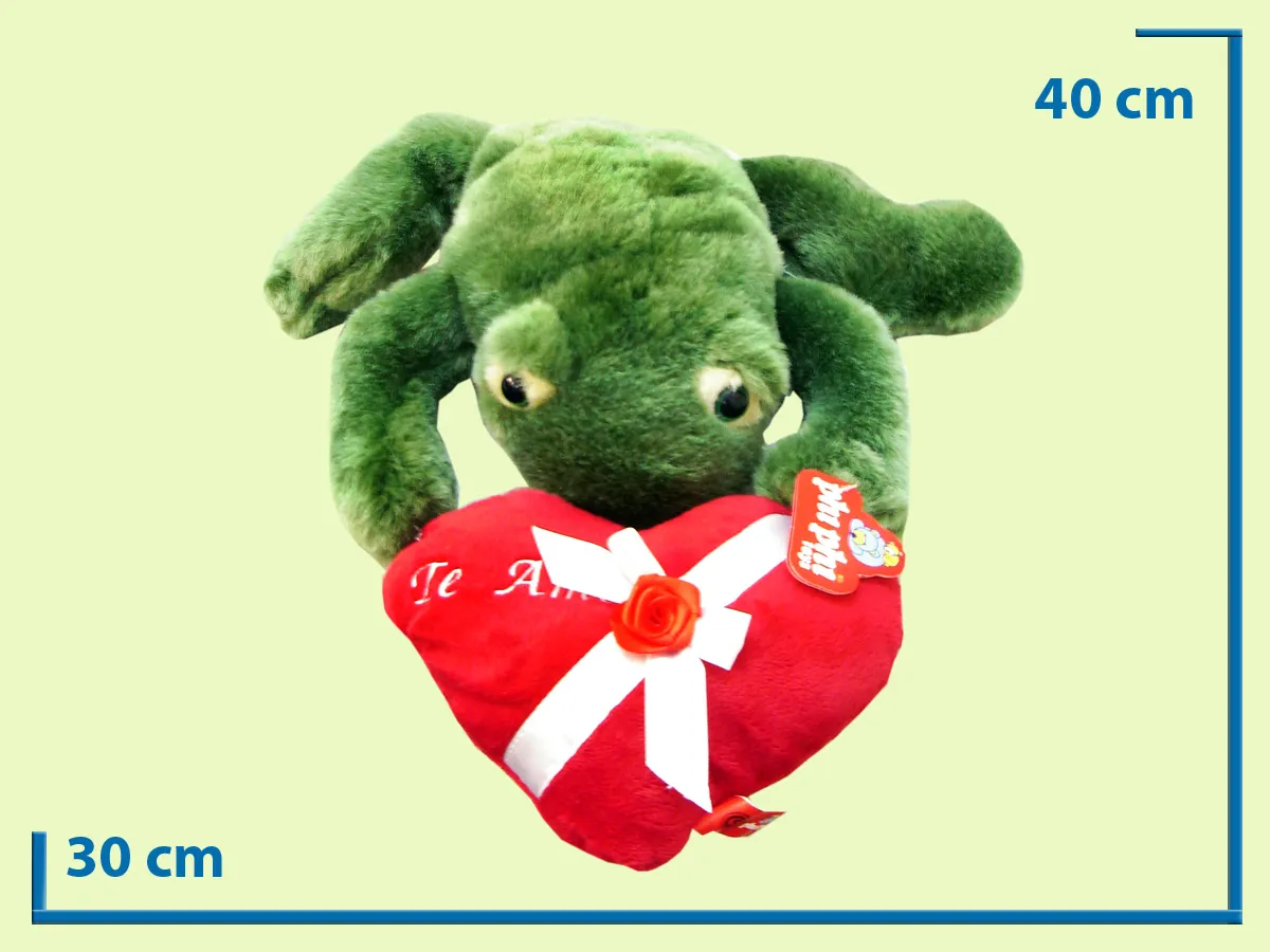 PELUCHE RANA ECHADA CON SONIDO