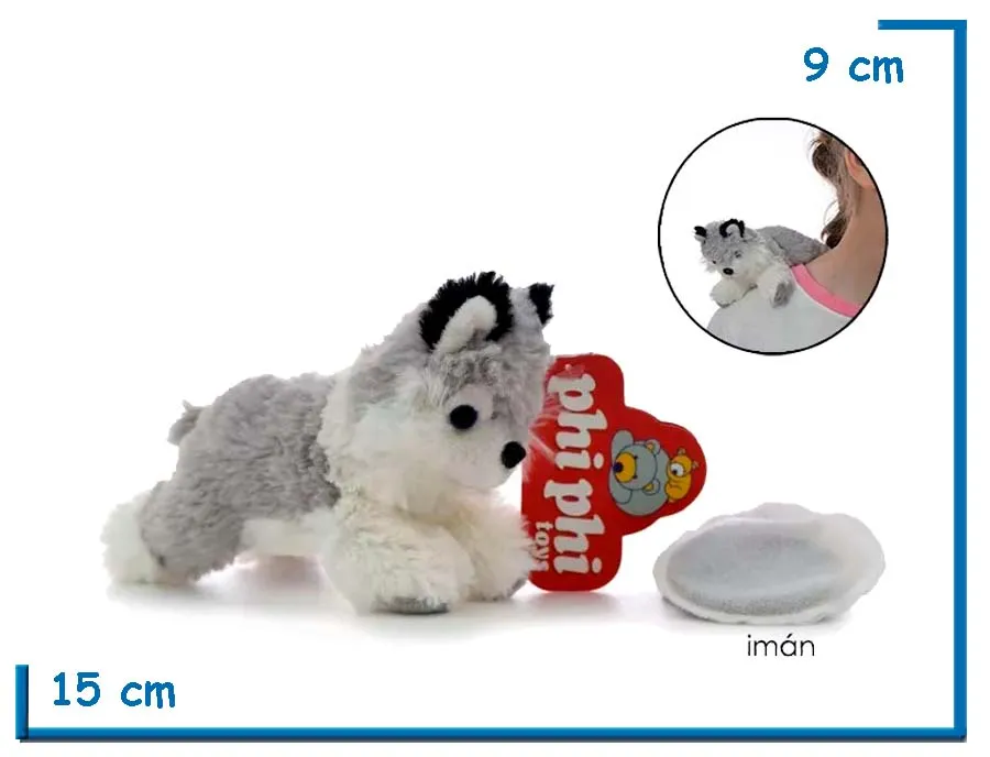 PELUCHE DE HOMBRO SIBERIANO CON IMAN 15CM