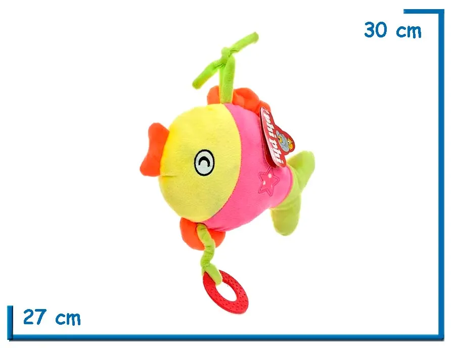 PELUCHE CUNERO MUSICAL PESCADO ROSA