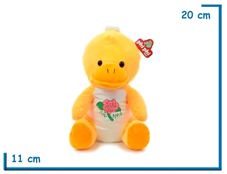 PELUCHE PATO ROSA TE AMO