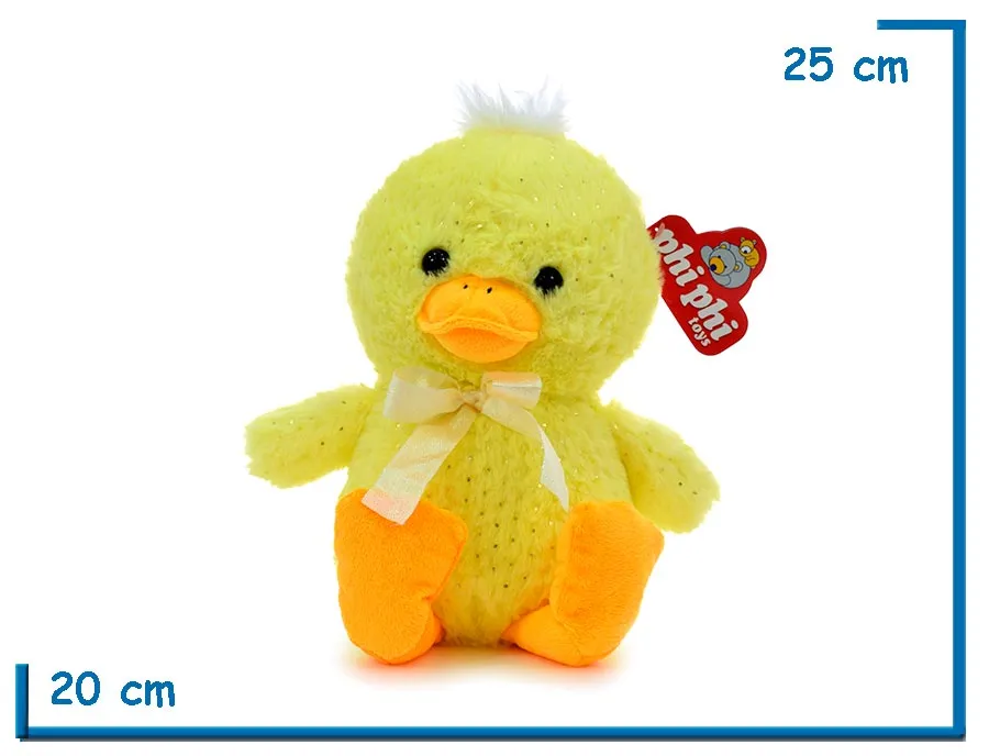 PELUCHE PATO CON MOÑO 25CM