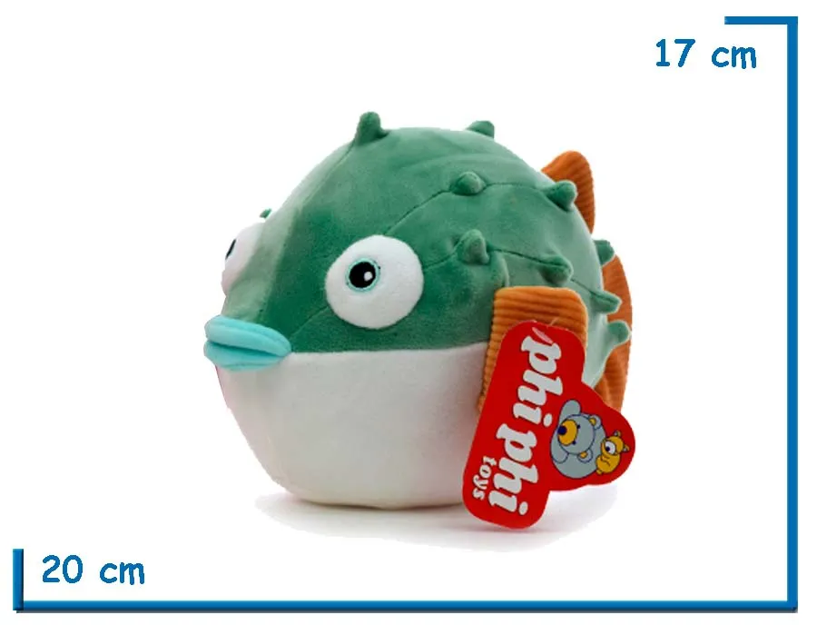 PELUCHE PEZ GLOBO VERDE 24CM