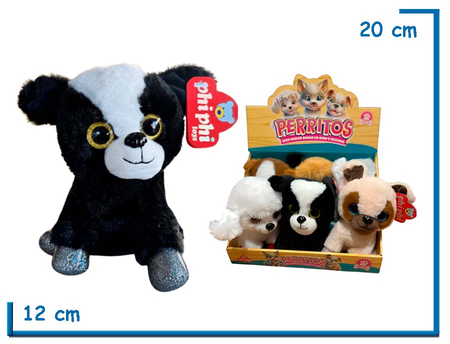PELUCHE PERRITOS BORDER COLLIE 20CM
