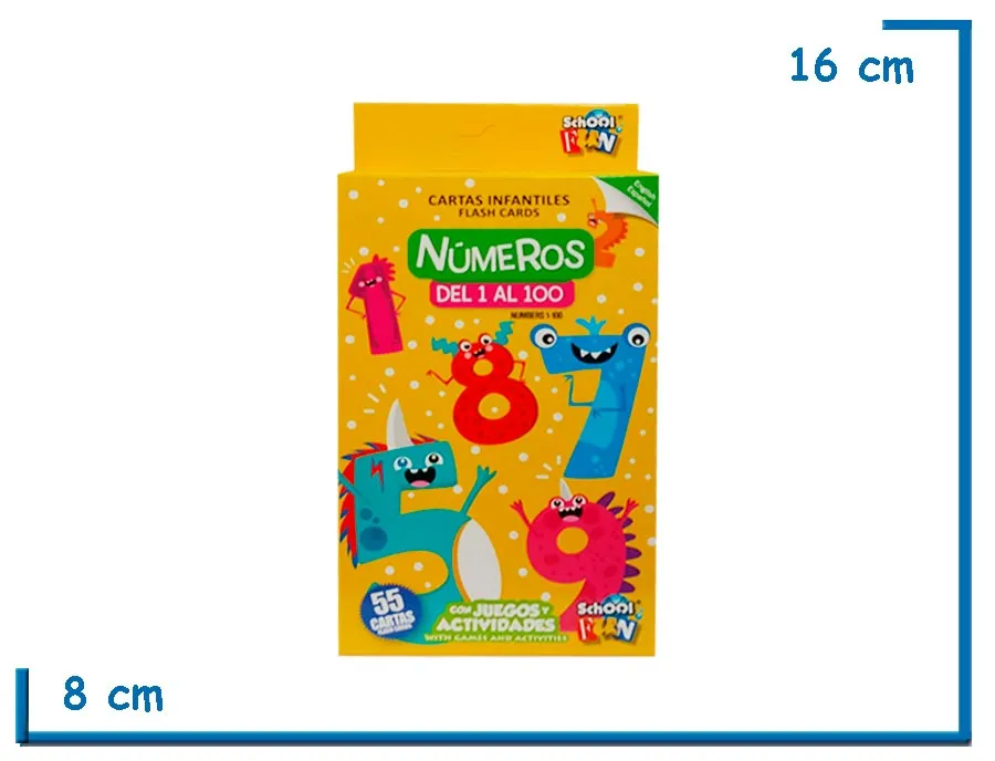 CARTAS INFANTILES NUMEROS DEL 1 AL 100 ESPA¥OL INGLES
