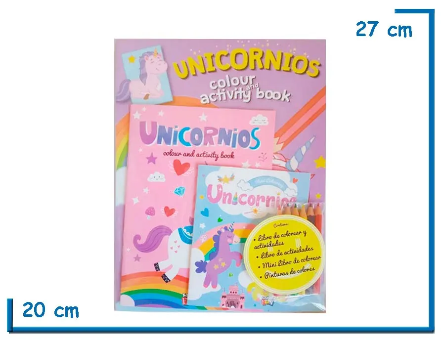 L.UNICORNIOS COLOUR AND ACTIVITY BOOK CON LAPICES