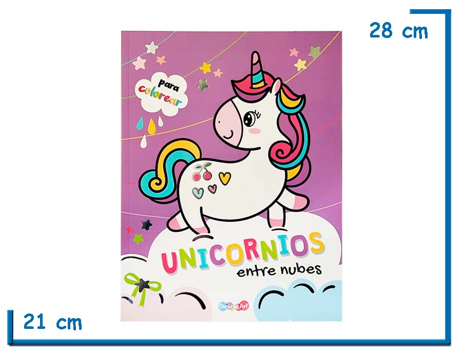 L.PARA COLOREAR UNICORNIOS ENTRE NUBES