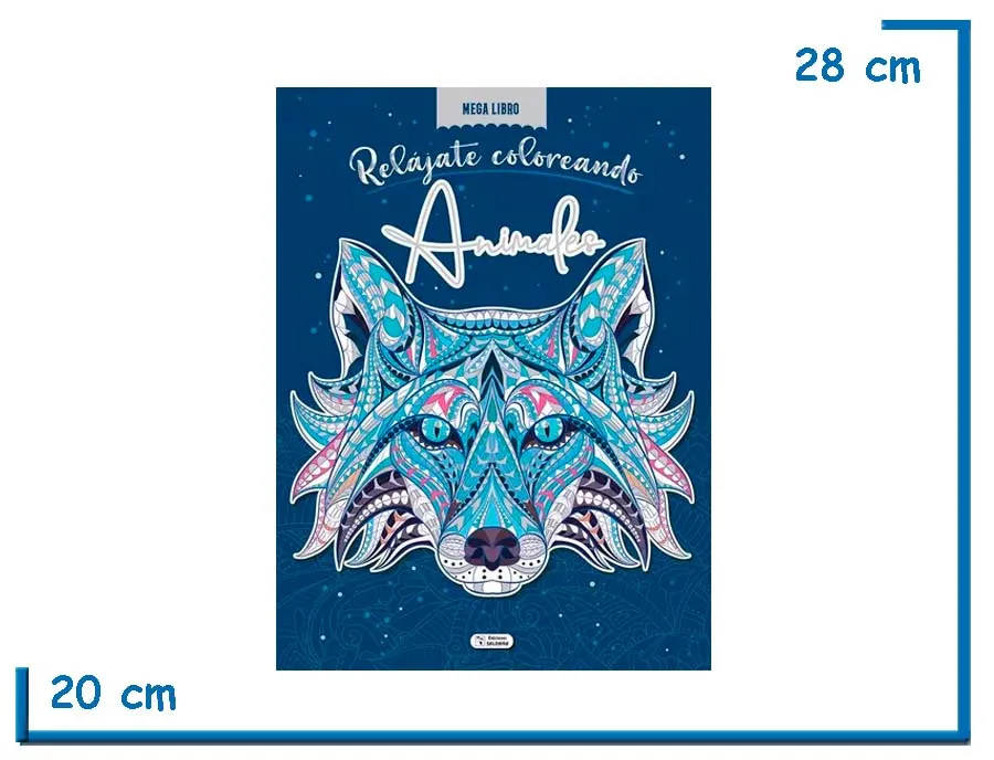 L.RELAJATE COLOREANDO ANIMALES MANDALAS MEGA LIBRO