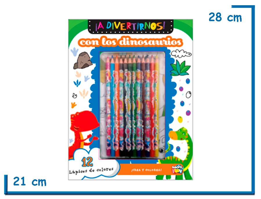L.A DIVERTIRNOS CON LOS DINOSAURIOS CON LAPICES DE COLORES