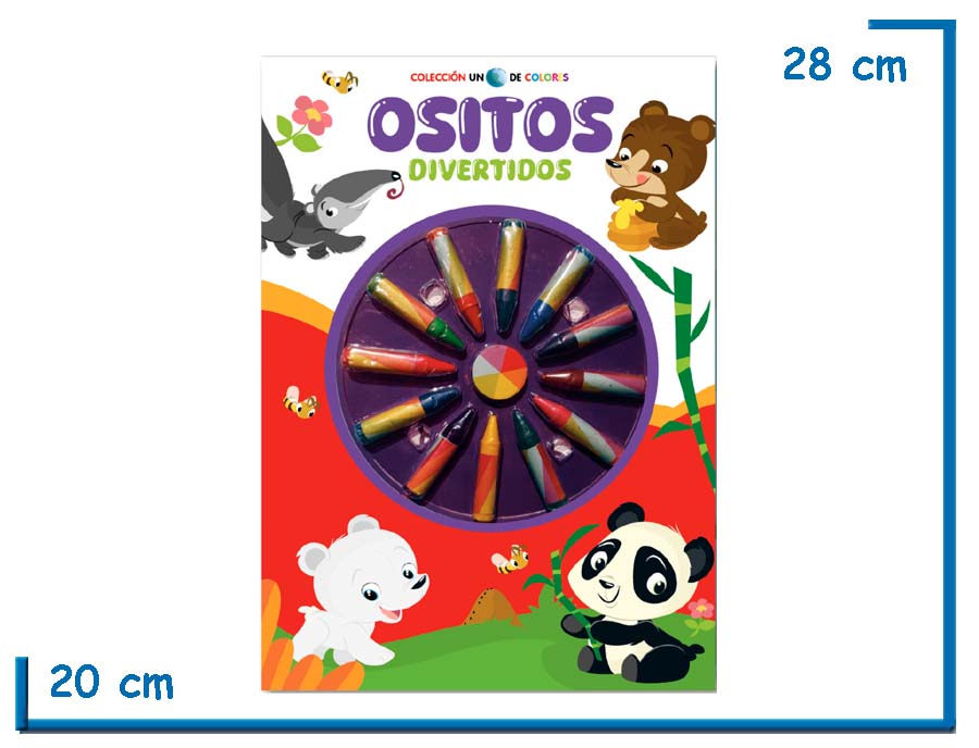 L.UN MUNDO DE COLORES OSITOS DIVERTIDOS CON CRAYONES