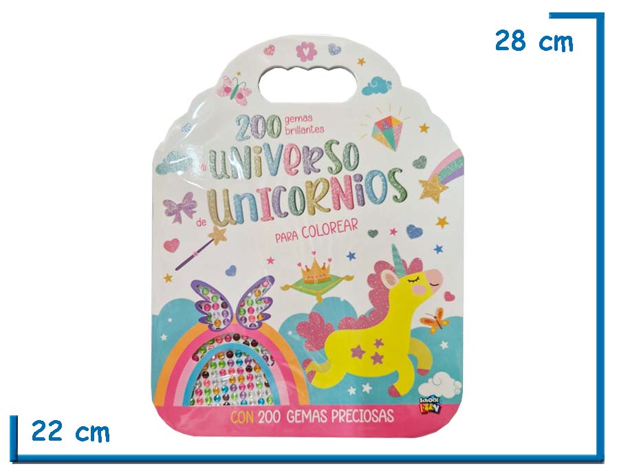 L.200 GEMAS BRILLANTES MI UNIVERSO DE UNICORNIOS PARA COLOREAR