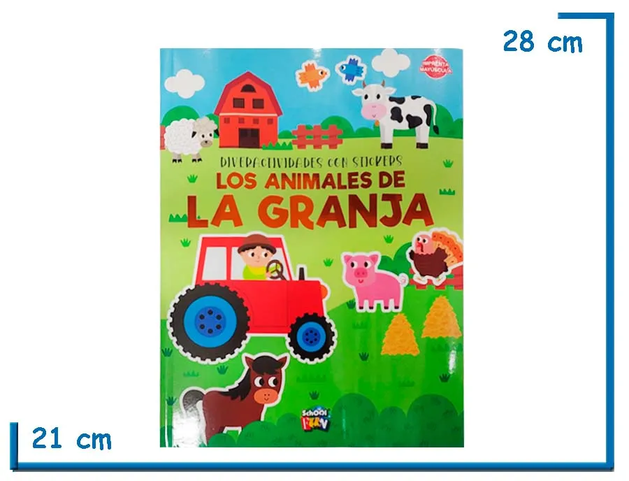 L.DIVERACTIVIDADES LOS ANIMALES DE LA GRANJA CON STICKERS