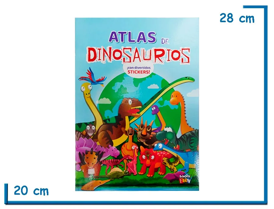 L.ATLAS DE DINOSAURIOS CON STICKERS
