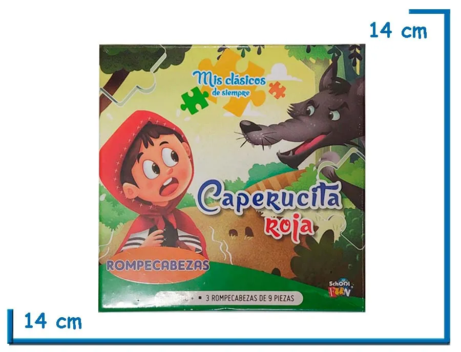 L.MIS CLASICOS DE SIEMPRE CAPERUCITA ROJA CON 3 ROMPECABEZAS