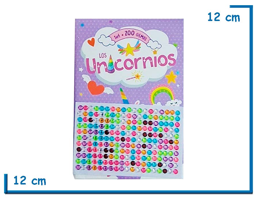 L.SET PARA COLOREAR 200 GEMAS PRECIOSAS LOS UNICORNIOS