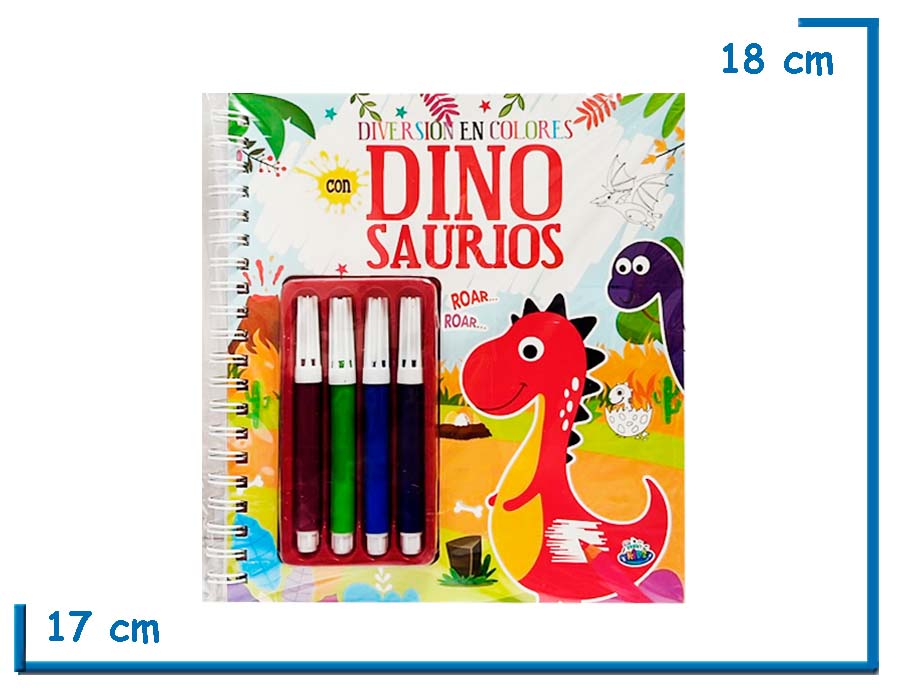 L.DIVERSION EN COLORES CON DINOSAURIOS CON MARCADORES