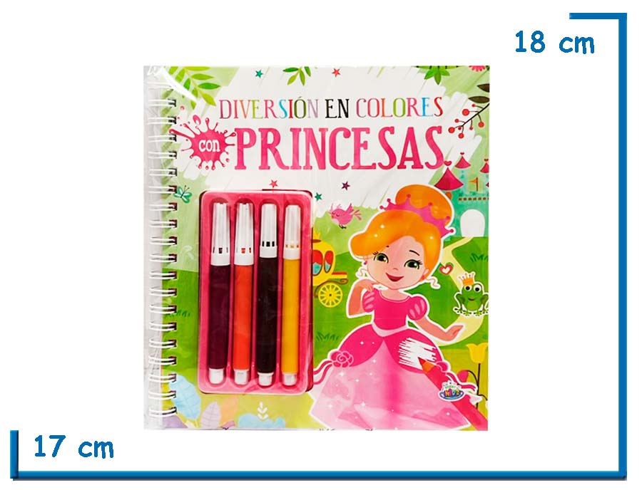 L.DIVERSION EN COLORES CON PRINCESAS CON MARCADORES