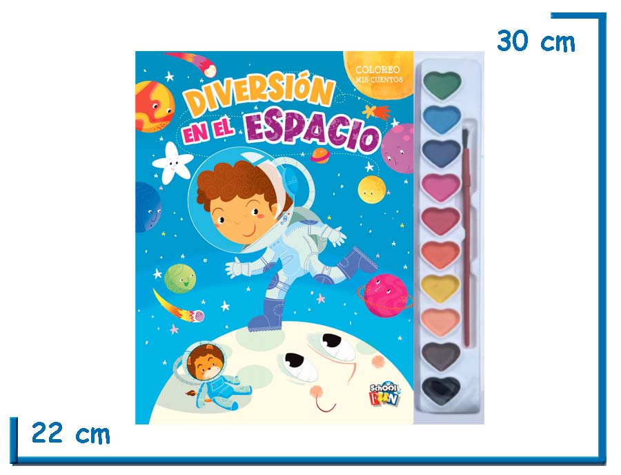 L.COLOREO MIS CUENTOS DIVERSION EN EL ESPACIO CON ACUARELAS